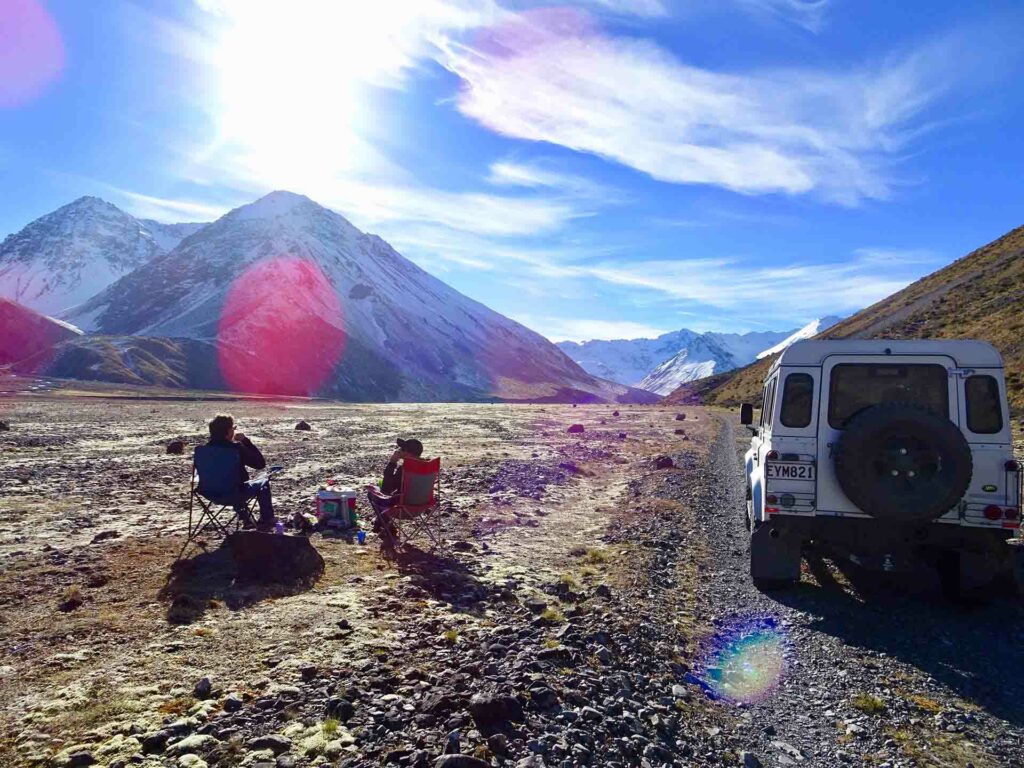 Rest stop on a Tekapo Adventures 4WD Tour