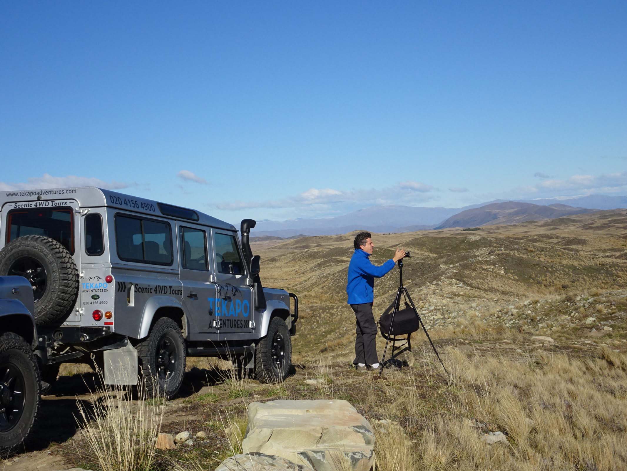 Guests taking photos on a Tekapo Adventures Photography Tour