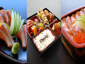 A selection of sushimi dishes at Kohan Restaurant Lake Tekapo