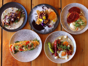 a selection of dishes at The Greedy Cow Lake Tekapo